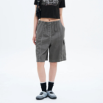 8 seconds Cotton Dyeing Bermuda Pants — Ash