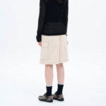 8 seconds Cotton Dyeing Bermuda Pants — Beige