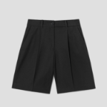 8 seconds Cotton Tuck Bermuda Pants — Ash