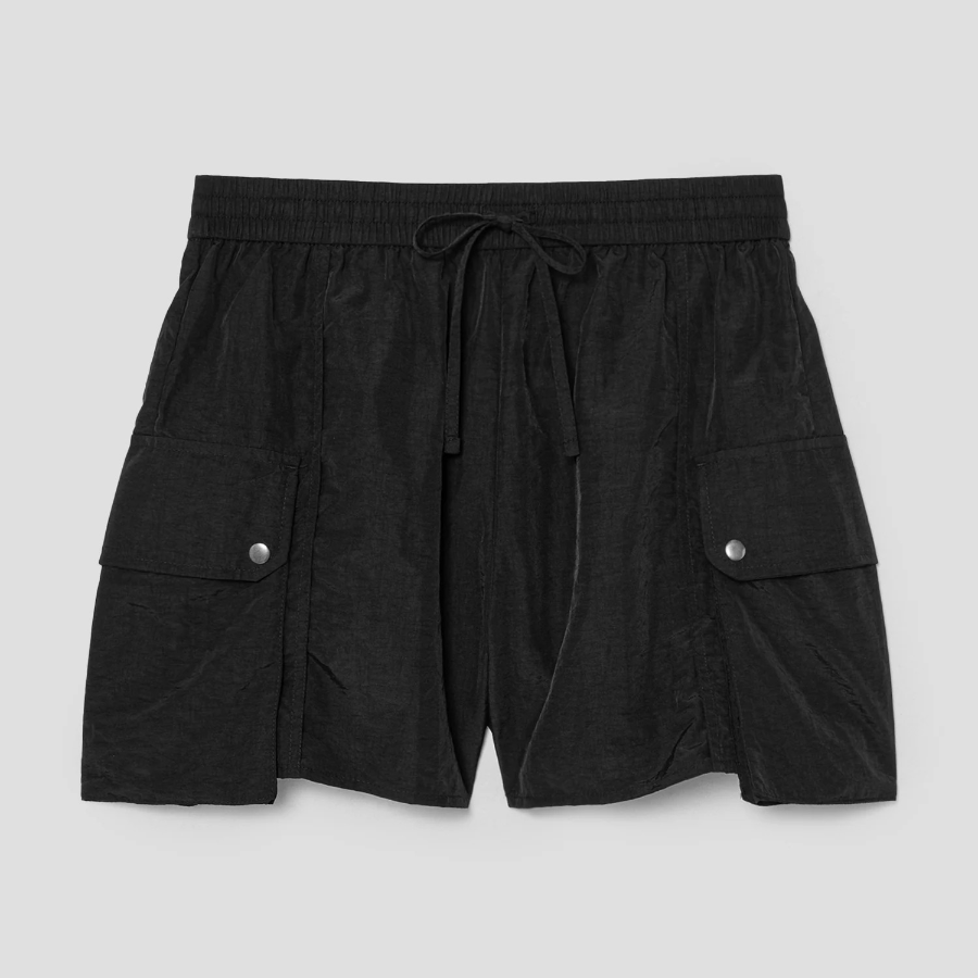 8 seconds Nylon Cargo Shorts — Black