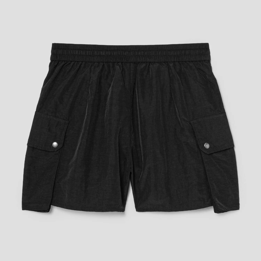 8 seconds Nylon Cargo Shorts — Black