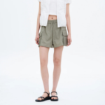 8 seconds Nylon Cargo Shorts — Khaki