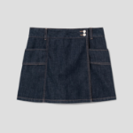 8 seconds Denim Wrap Skort — Navy