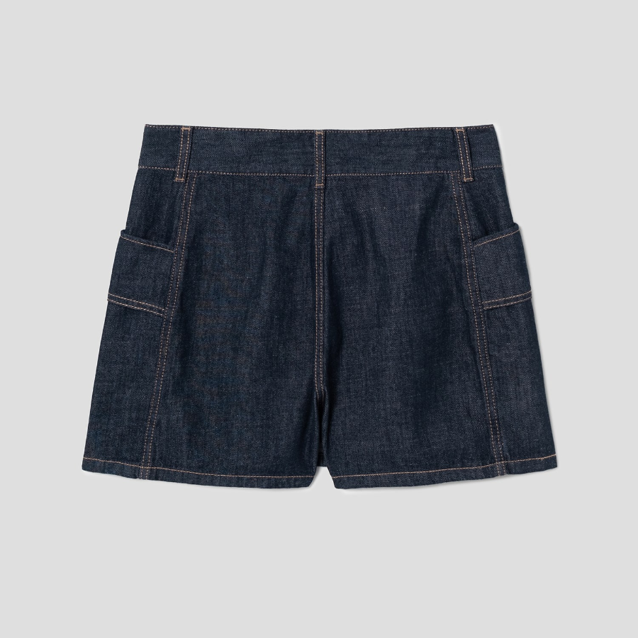 8 seconds Denim Wrap Skort — Navy