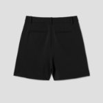 8 seconds Poly Two‑Tuck Short Pants — Black
