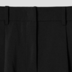 8 seconds Poly Two‑Tuck Short Pants — Black