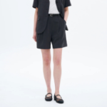 8 seconds Poly Two‑Tuck Short Pants — Ash