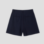 8 seconds Linen‑Like Shorts — Navy