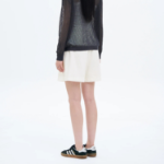 8 seconds Linen‑Like Shorts — Ivory