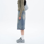 8 seconds [UNI8] Washed Denim Bermuda — Blue