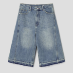 8 seconds [UNI8] Washed Denim Bermuda — Blue