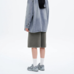 8 seconds [UNI8] Garment Dyed Bermuda Pants — Khaki