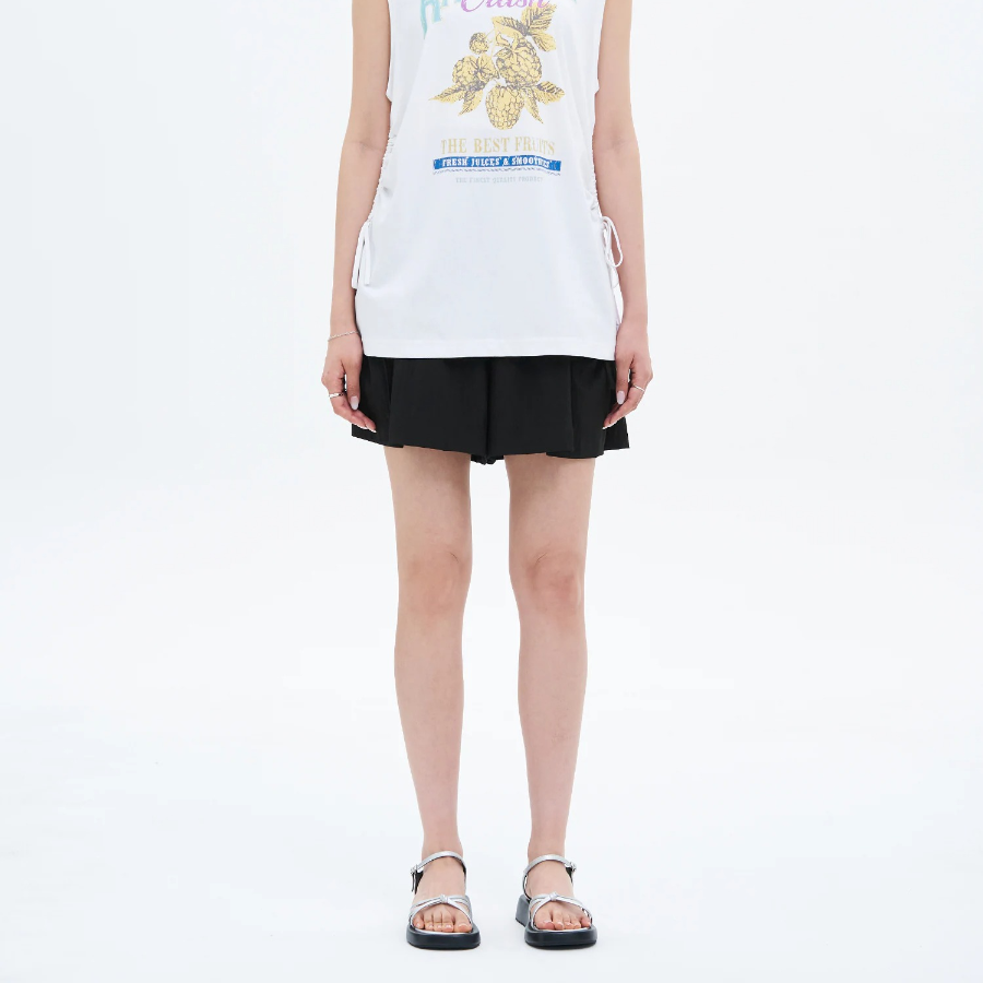 8 seconds Ribbon Detail Fluid Shorts — Black