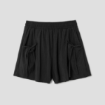 8 seconds Ribbon Detail Fluid Shorts — Black