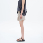 8 seconds Ribbon Detail Fluid Shorts — Beigе