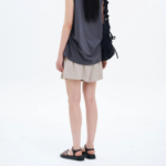 8 seconds Ribbon Detail Fluid Shorts — Beigе