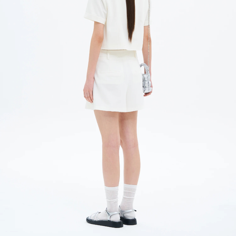 8 seconds Textured Skirt Pants — Ivory