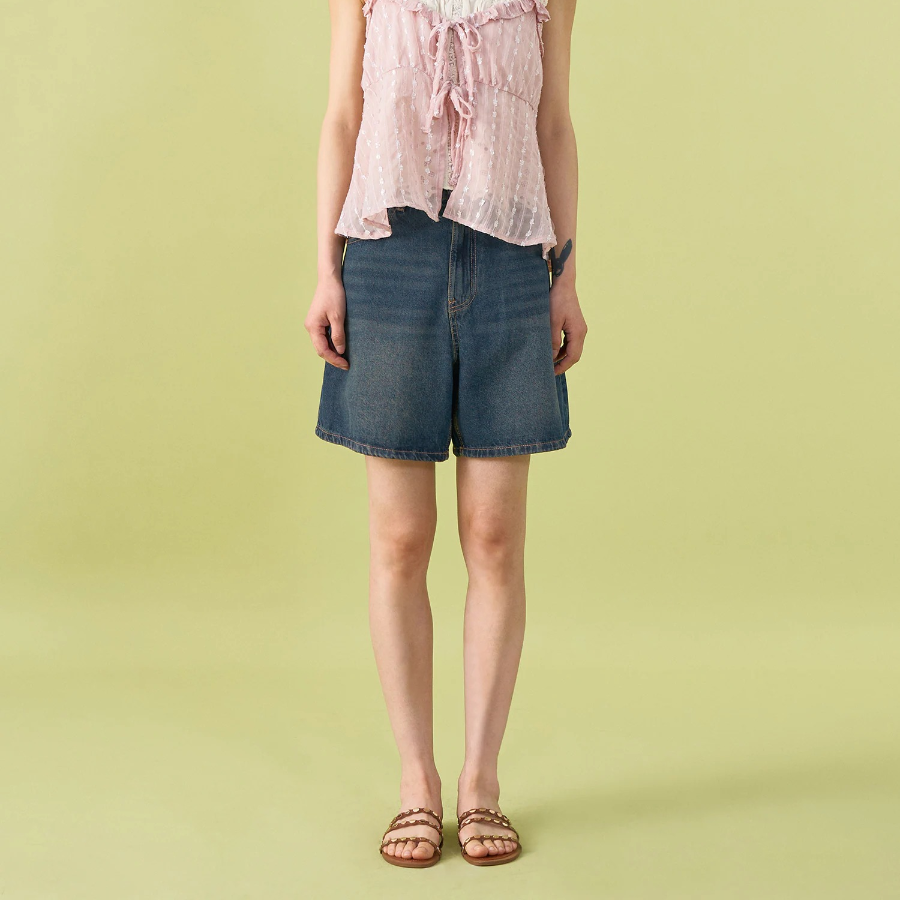 8 seconds Boyfit Denim Shorts — Blue