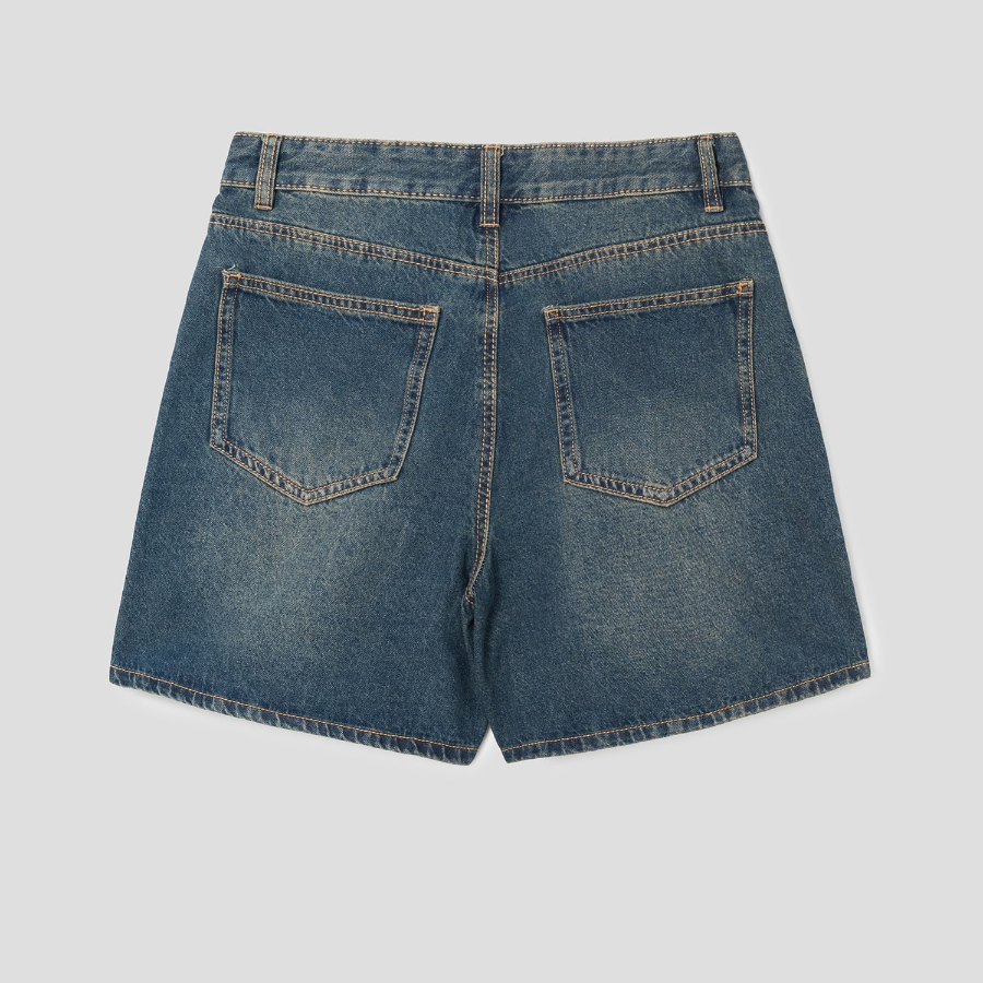 8 seconds Boyfit Denim Shorts — Blue