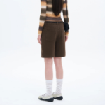 8 seconds Belted Bermuda Pants — Brown