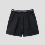 8 seconds Belted Cotton Bermuda Shorts — Navy