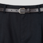 8 seconds Belted Cotton Bermuda Shorts — Navy