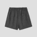 8 seconds Linen Blend Banding Shorts — Khaki