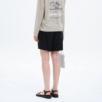 8 seconds Linen Blend Banding Shorts — Black