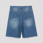 8 seconds Damaged Bermuda Denim Shorts — Sky Blue