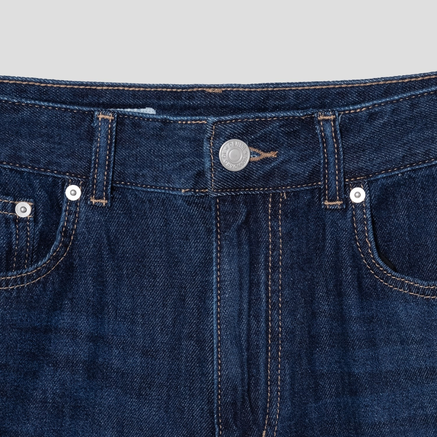 8 seconds Damaged Bermuda Denim Shorts — Navy