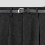 8 seconds Belted Bermuda Pants — Dark Grey