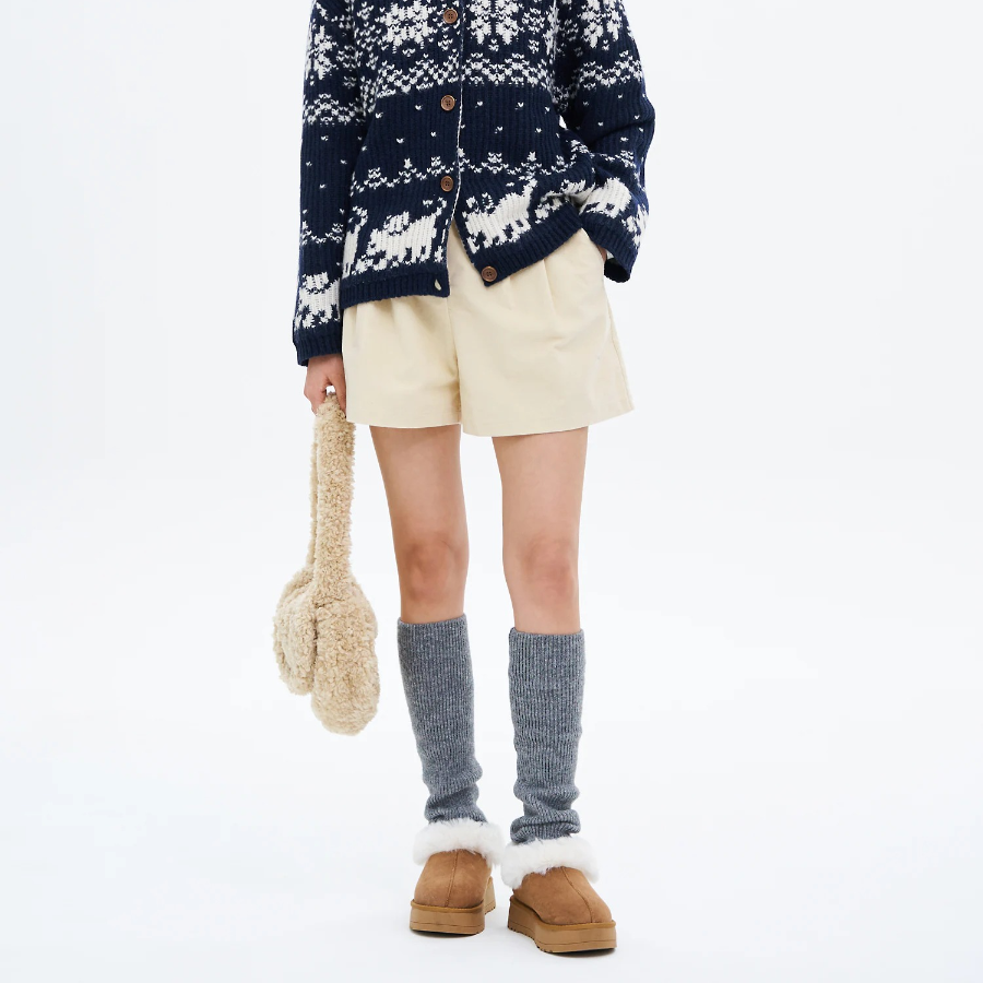 8 seconds Corduroy Short Pants — Ivory