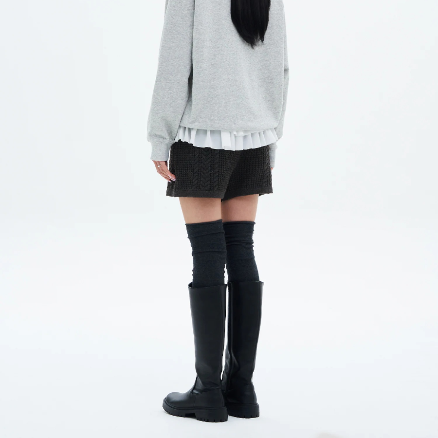 8 seconds Knit Short Pants — Ash