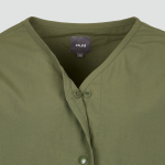JAJU Pocket No-Collar Button Jacket – Khaki