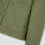 JAJU Pocket No-Collar Button Jacket – Khaki