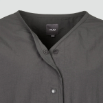 JAJU Pocket No-Collar Button Jacket – Charcoal