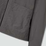 JAJU Pocket No-Collar Button Jacket – Charcoal