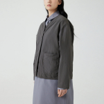 JAJU Pocket No-Collar Button Jacket – Charcoal
