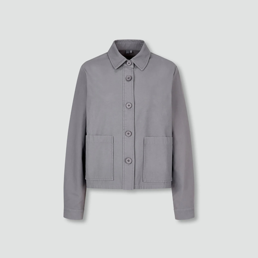 JAJU Short Collar Jacket – Grey