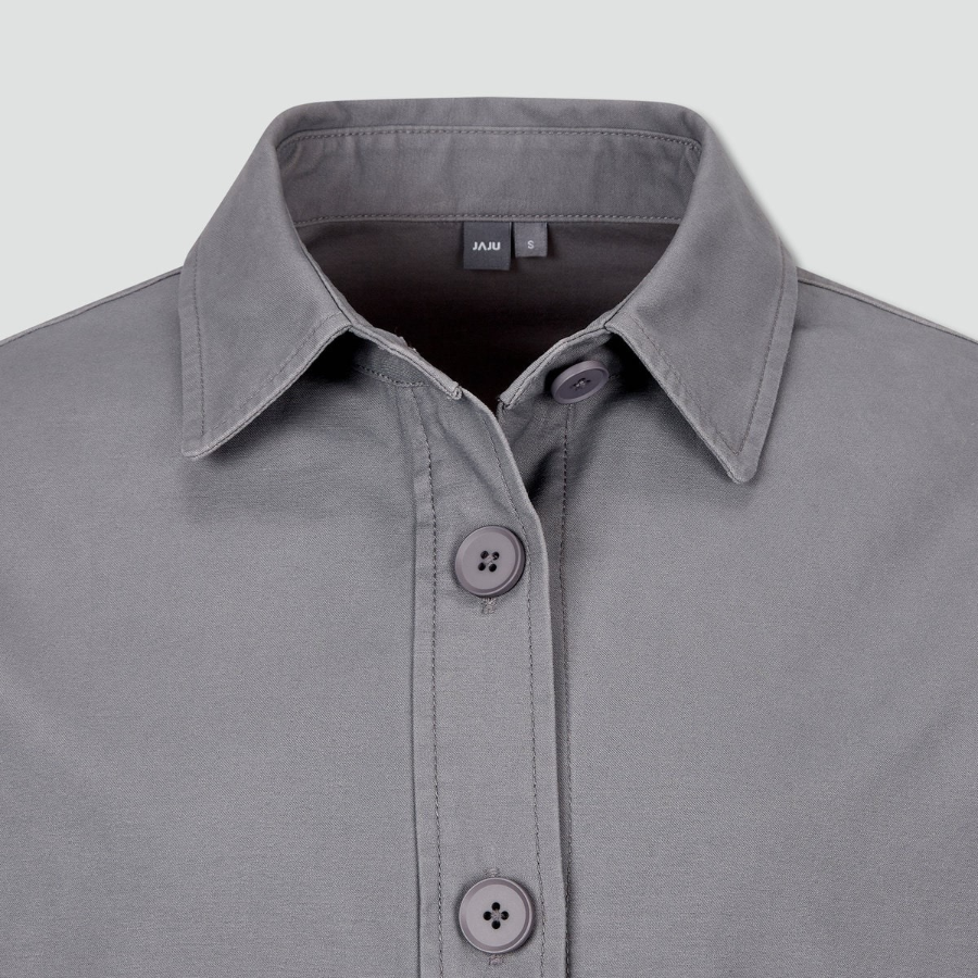 JAJU Short Collar Jacket – Grey