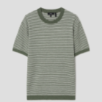Theory Men Pacific Linen Stripe Sweater - Orchard/White
