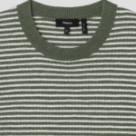 Theory Men Pacific Linen Stripe Sweater - Orchard/White