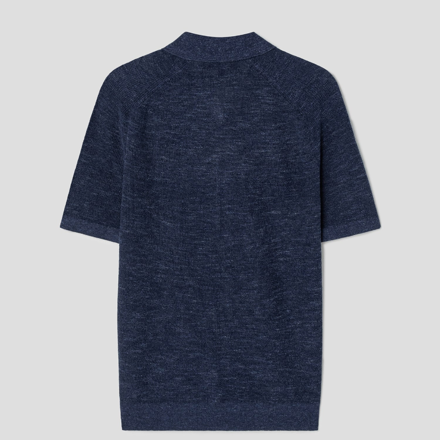 Theory Men Pacific Linen Relaxed Button Down Sweater - Baltic