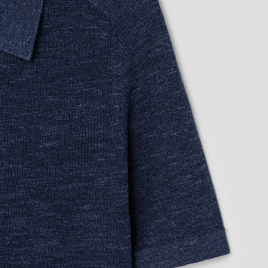 Theory Men Pacific Linen Relaxed Button Down Sweater - Baltic