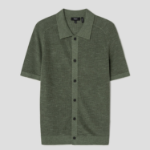 Theory Men Pacific Linen Relaxed Button Down Sweate - Green