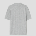 Theory Men Eco Breach Cable Polo Sweater - Light Grey Heather