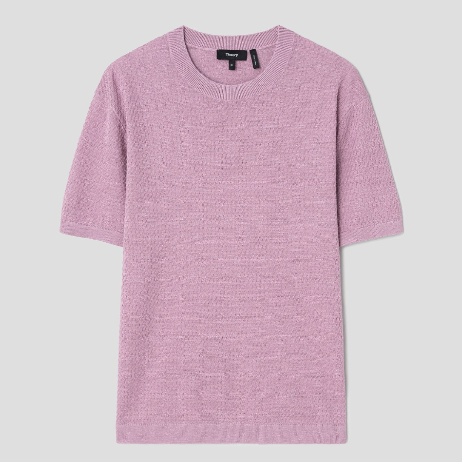 Theory Men Pacific Linen Kolben Sweater - Pale Mauve