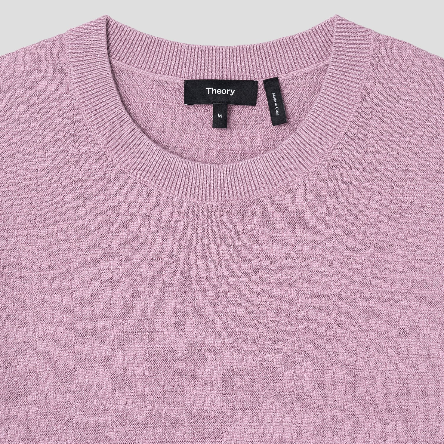 Theory Men Pacific Linen Kolben Sweater - Pale Mauve