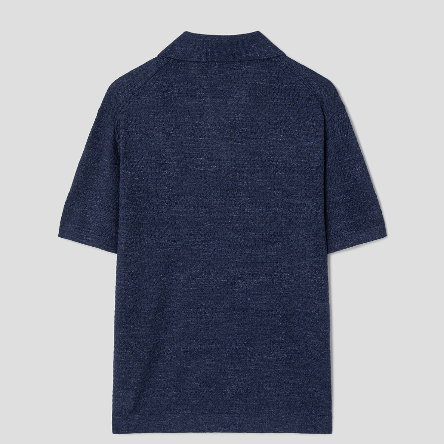 Theory Men Pacific Linen Brenan Polo Sweater - Baltic