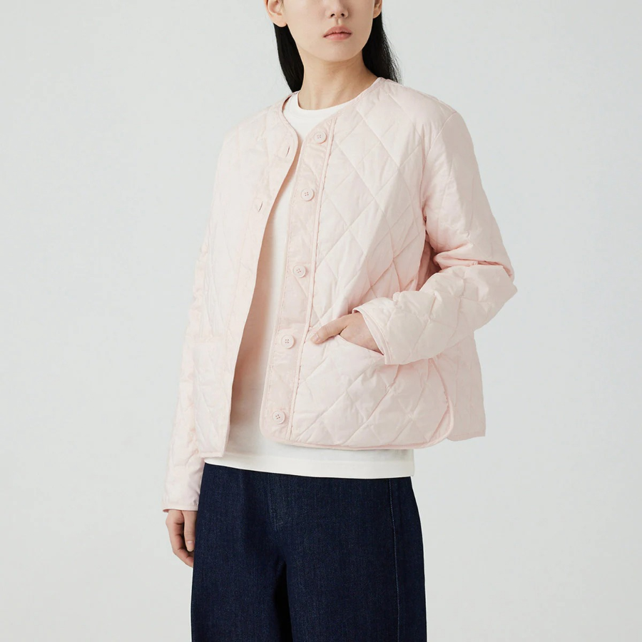 JAJU Light Button Jacket – Pink